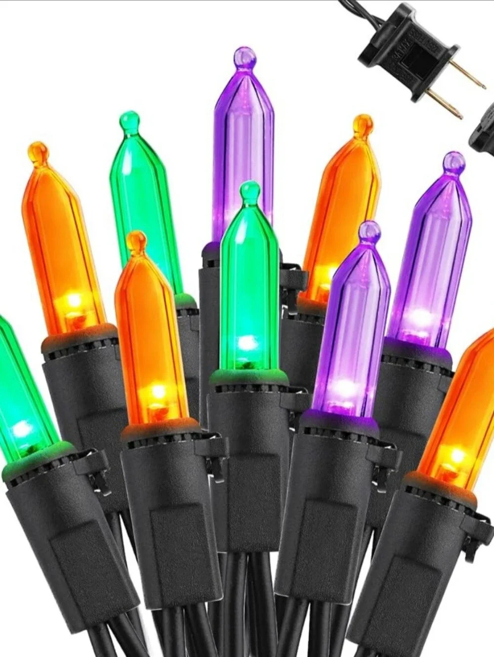 Hyde & Eek! 100ct LED Halloween Indoor Outdoor Miniature Glass String Lights New